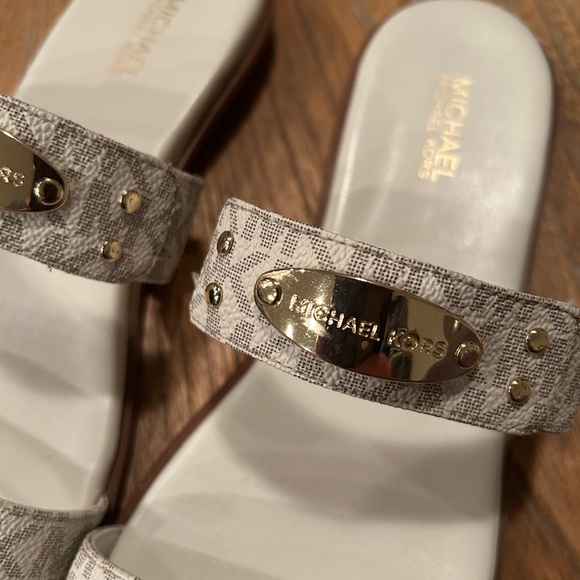 Michael Kors - Logo Two Strap Sandals - Picture 2 of 8